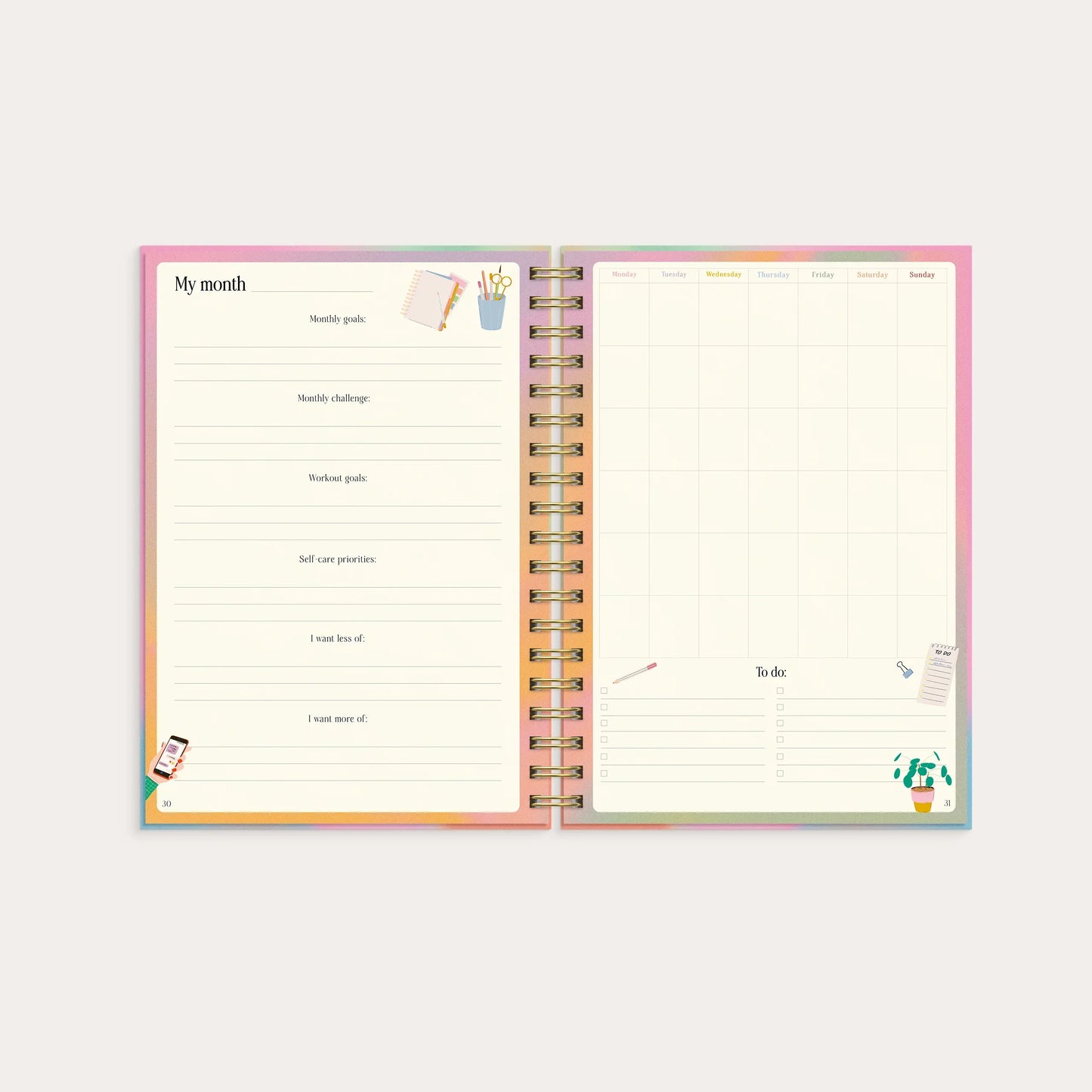 Norasin Self Care Planner — Wellness & Mindfulness Journal | Daily Habits, Reflection & Personal Well-Being